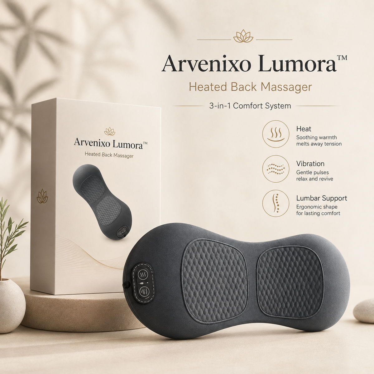 Arvenixo Lumora™ Heated Back Massager