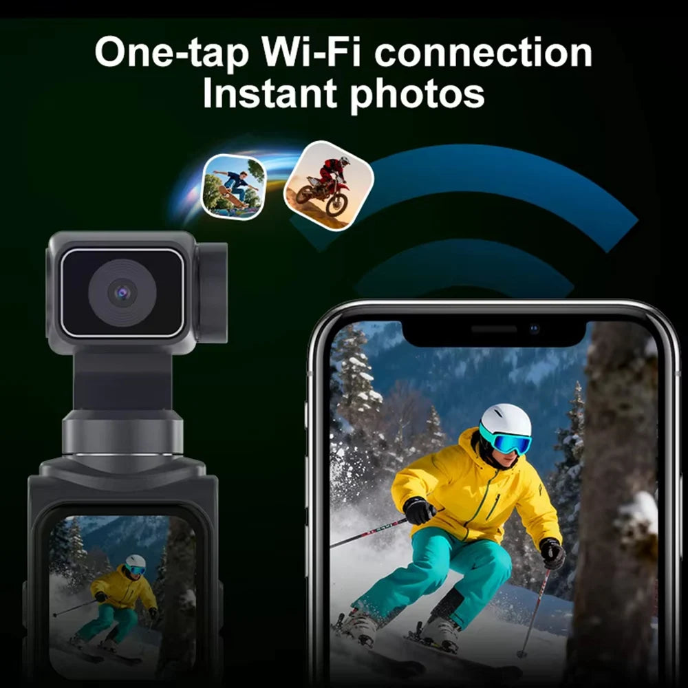 4K Pocket Vlogging Camera with Face Tracking & Wi-Fi