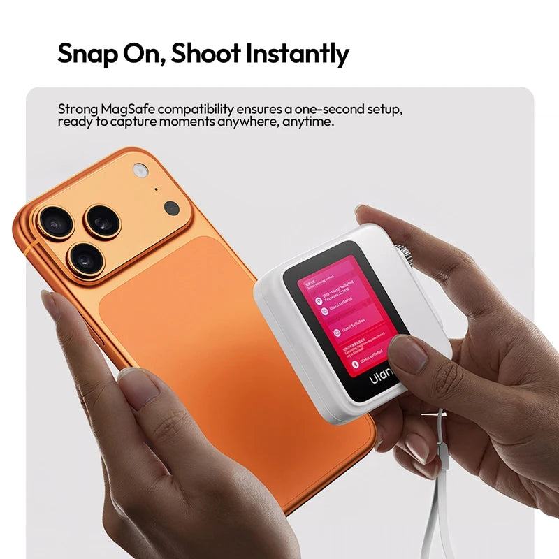 Ulanzi VM02 Magnetic Selfie Monitor – Wireless Rear Camera Screen for iPhone & Android