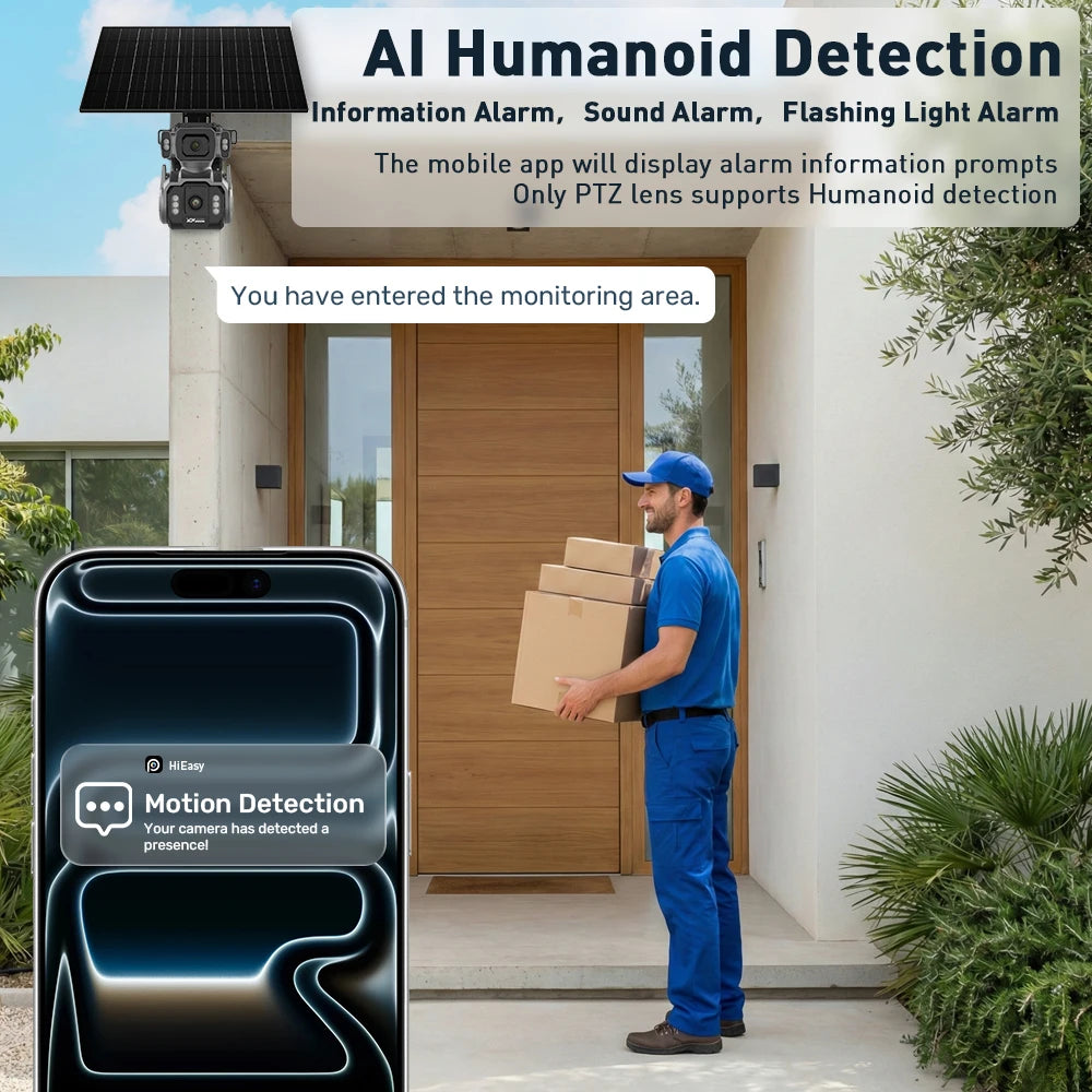 10MP 4G Solar Security Camera with 12X Zoom & Auto Tracking