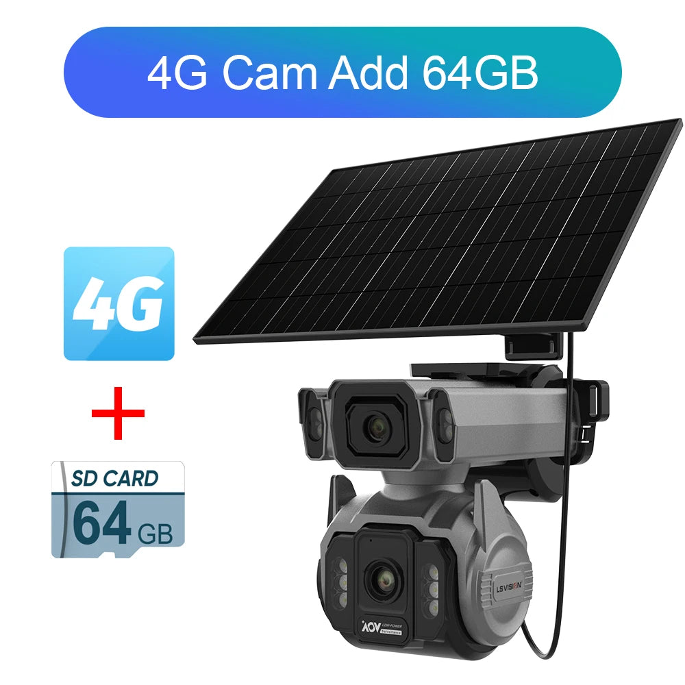 10MP 4G Solar Security Camera with 12X Zoom & Auto Tracking