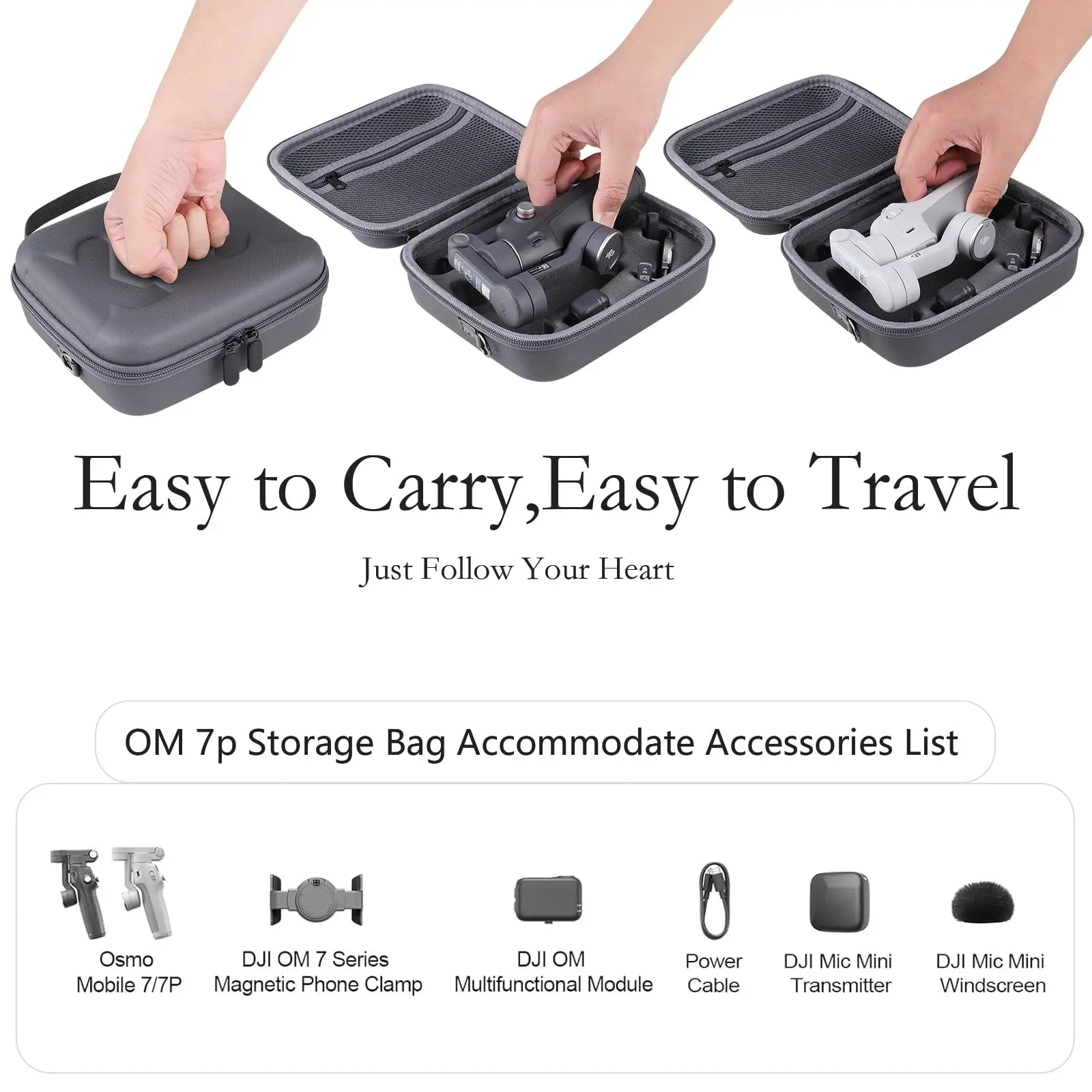 Protective Travel Case Compatible with DJI Osmo Mobile 7/7P