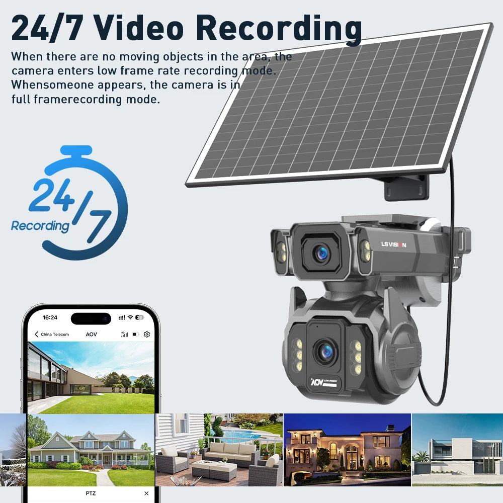 10MP 4G Solar Security Camera with 12X Zoom & Auto Tracking