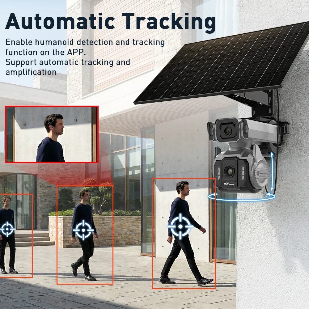 10MP 4G Solar Security Camera with 12X Zoom & Auto Tracking