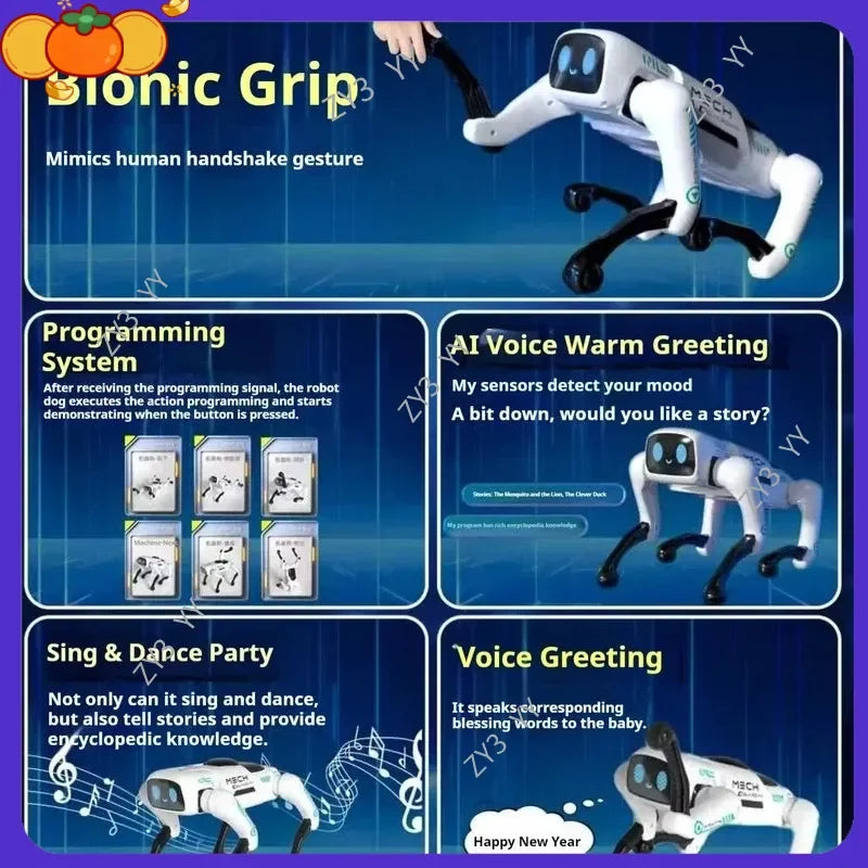 Smart Programmable Robot Dog with Remote Control & Carrying Basket