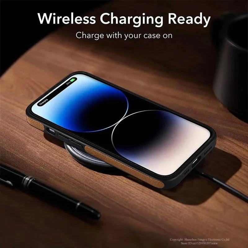 Luxury PU Leather Kickstand Case for iPhone