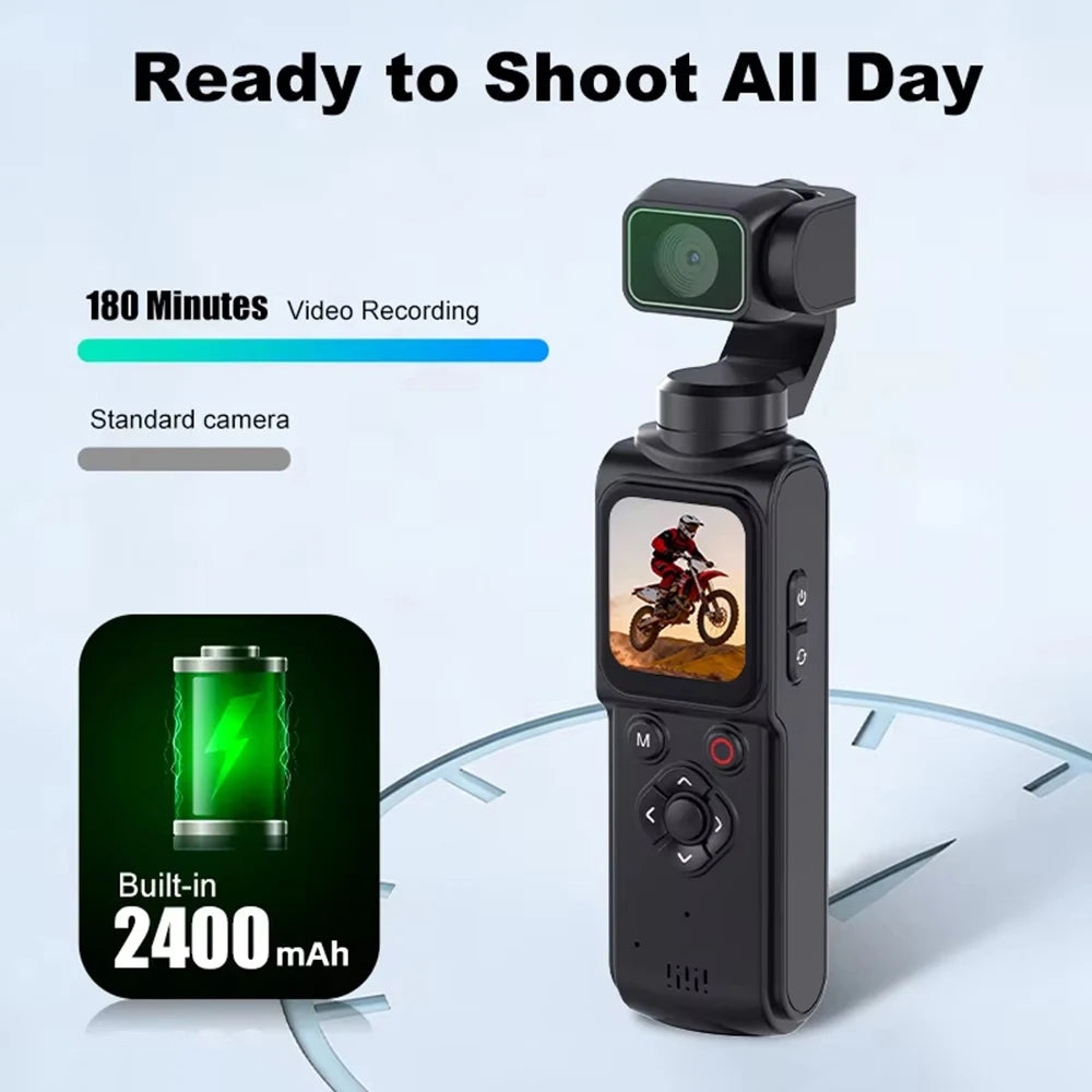 4K Pocket Vlogging Camera with Face Tracking & Wi-Fi