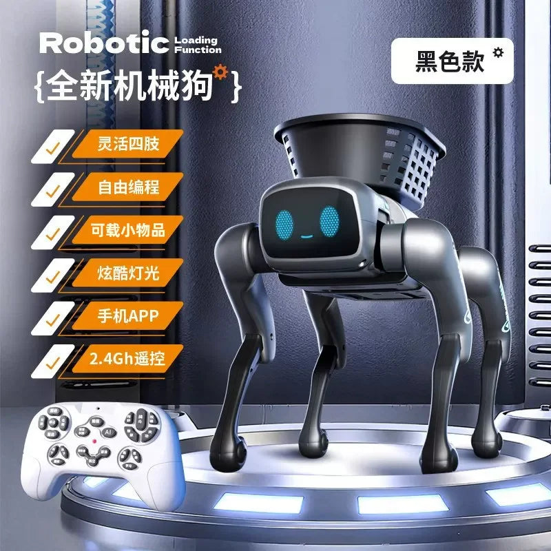 Smart Programmable Robot Dog with Remote Control & Carrying Basket