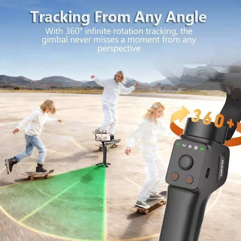QAML S6 AI Smartphone Gimbal Stabilizer with Fill Light