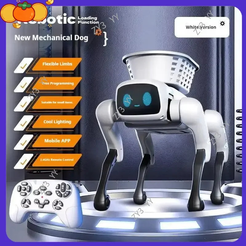 Smart Programmable Robot Dog with Remote Control & Carrying Basket
