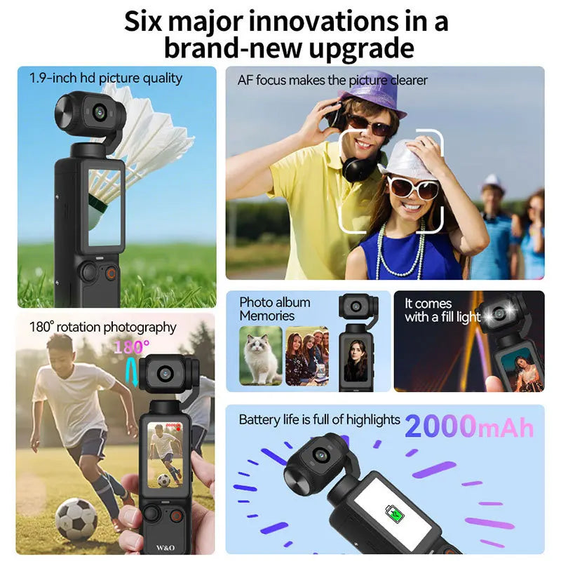 1080P Handheld Sports Vlogging Camera with Anti-Shake