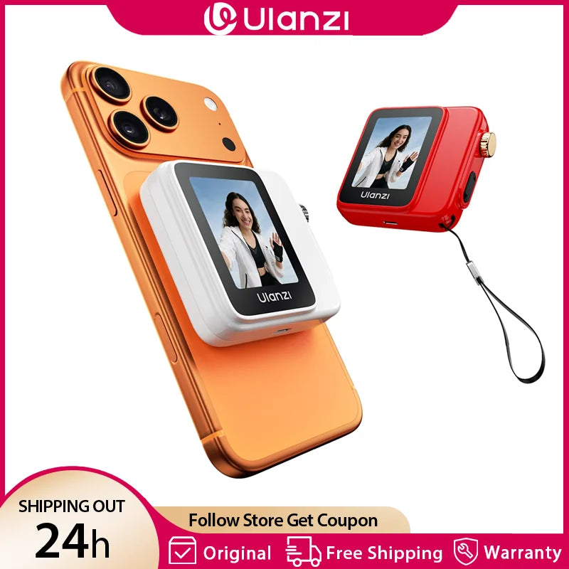 Ulanzi VM02 Magnetic Selfie Monitor – Wireless Rear Camera Screen for iPhone & Android